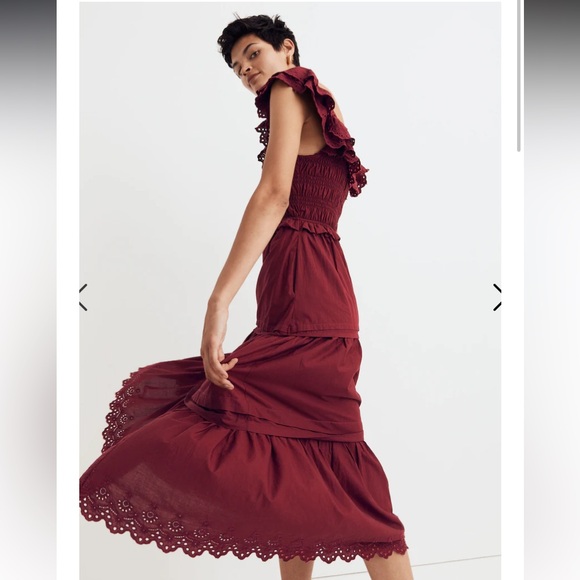 Lucie Embroidered Cotton Midi Dress - Picture 3 of 6